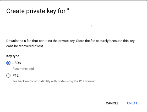 Download json key